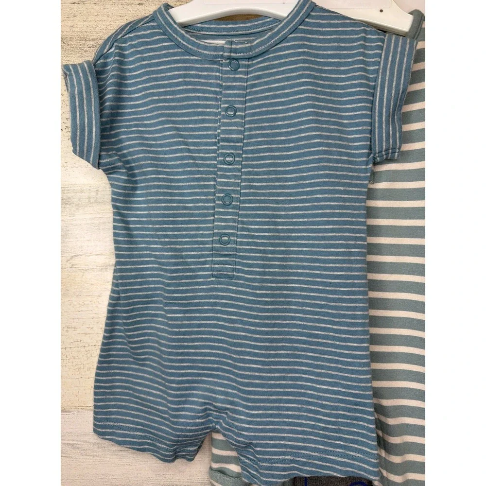 Burt's Bees Little Planet Carters Old Navy Boys 3M 3/6M Romper Bundle